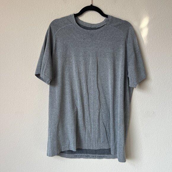 Lululemon Heather Gray Metal Vent Tech Short Sleeve Tee Size L - Picture 2 of 5